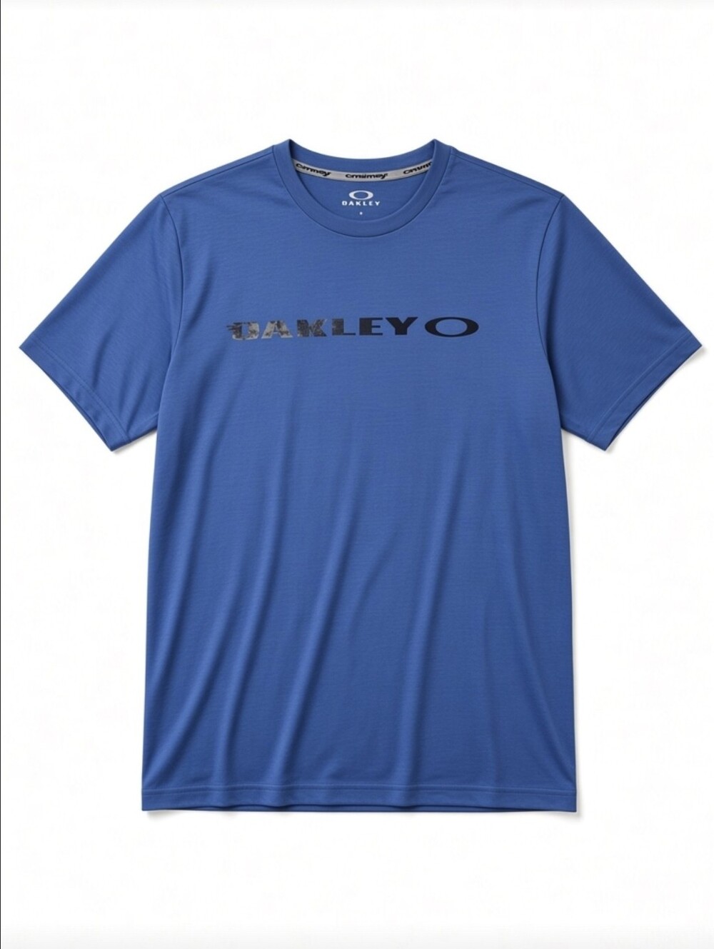 Oakley O Hydrolix T Shirt Mens Small Blue Spellout Logo Performance Tee